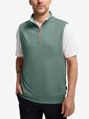 Lightweight Sleeveless Quarter Zip Golf Vest