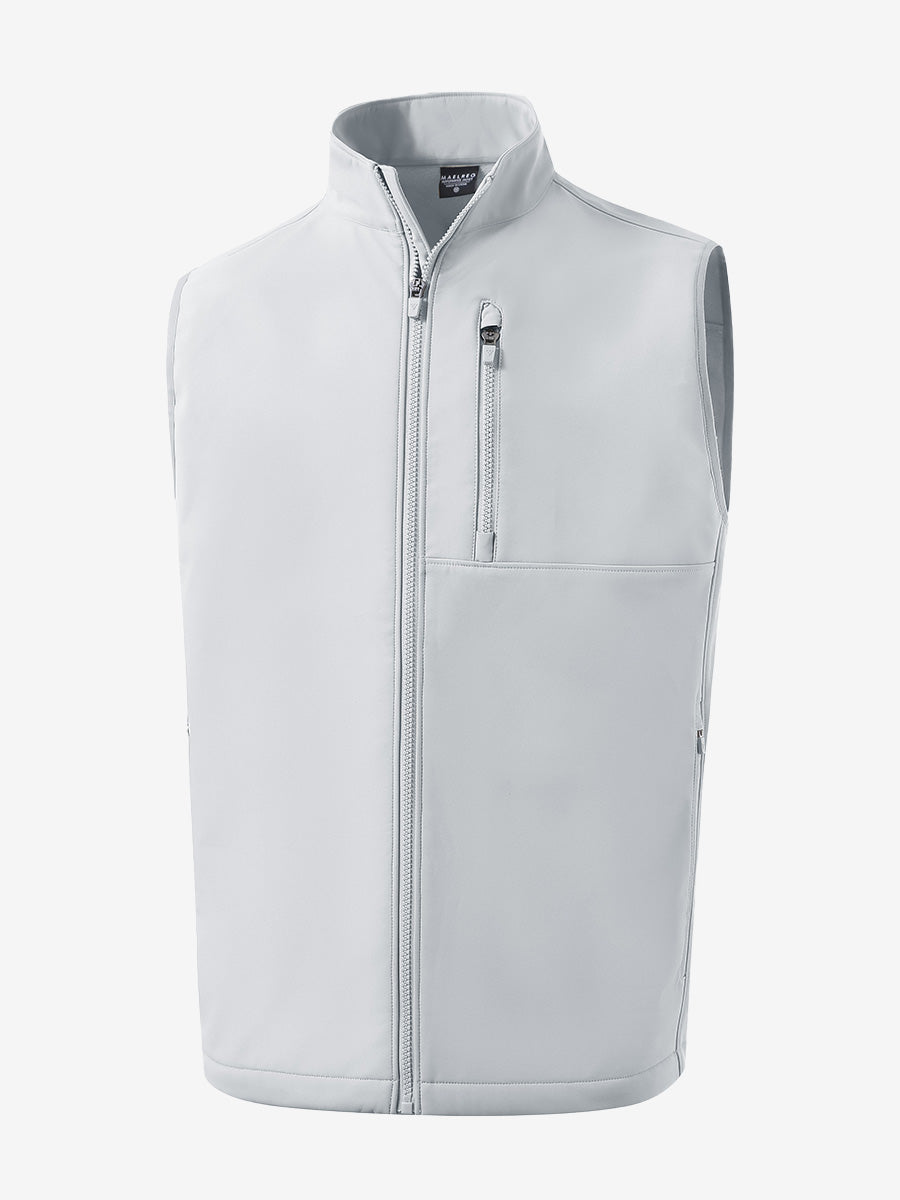 Sleeveless Softshell Fleece Outdoor Vests with 6 Pockets