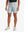 GLACIER GREY 4-way Stretch Performance Solid Shorts, golfer front lower body with club, 7 Inch view