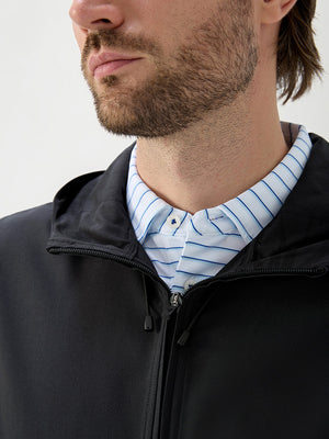 Water Resistant Sleeveless Hooded Jacket With Pockets