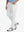 Front view of model wearing Stretch Plain Everyday Pants, athletic fit and minimal look – WHITE