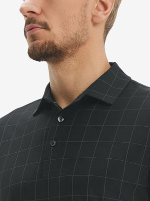 Performance Reflective Checked Collar Golf Shirt