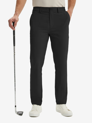 Water Repellent Classic Fit Flat Front Golf Dress Pants