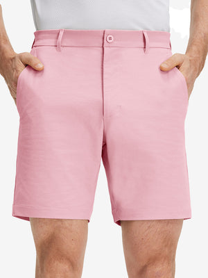 Flat Front Flex Cotton Blend Golf Shorts