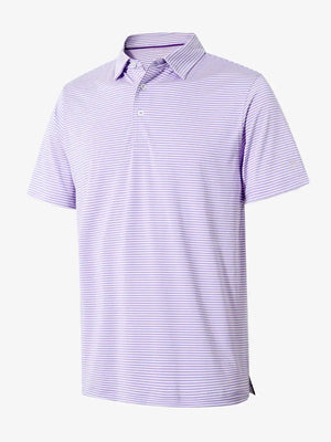 3D view of LAVENDER WHITE STRIPE shirt, featuring crisp lavender tones and soft stripe contrast