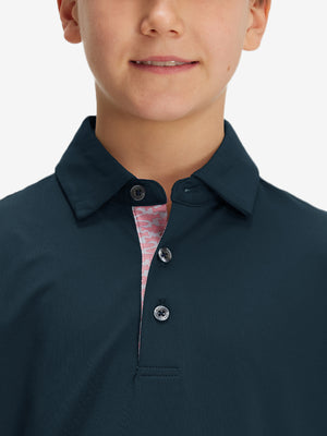 Boys Quick Dry Fit Athletic Solid Polo Shirts