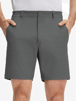 Flat Front Flex Cotton Blend Golf Shorts