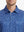 MAELREG Men's Performance Jersey Print Polo – Front chest view in Blue Molecular Structure