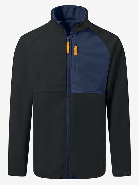 Reversible Fleece Jacket with 5 Pockets