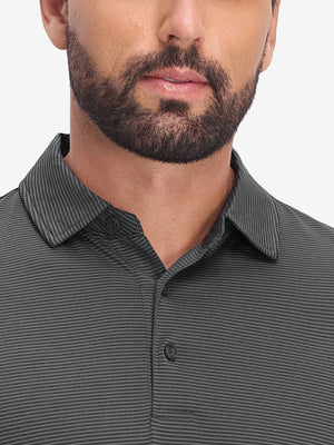 Comfy Breathable Pin-Stripe Golf Polos