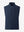 Water-resistant fleece golf vests in navy, front 3D view highlighting clean structure and fabric