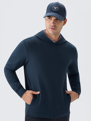 Texture Pullover Hoodie with Pockets