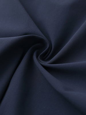 Close-up of quick dry casual shorts with 4 pockets fabric, breathable navy texture with smooth finish