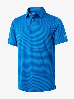 Performance Cooling Polo – 3D product view in Cobalt Stripe for kids
