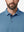 Front view from nose to chest of model wearing light blue  ultra-comfort slim fit roma knit polo shirts
