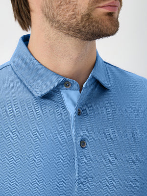 Moisture Wicking Long Sleeve Herringbone Polo Shirts