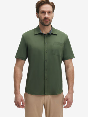 Cool Print Plain Button Up Shirts