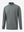 3D front display of Men’s Long Sleeve Mock Turtleneck Shirt in Black Grey Heather, clean and modern fit.