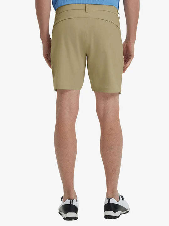 Back view of Player Fit Versatile Solid Shorts 7 Inch, showing tailored fit and clean lines – KHAKI