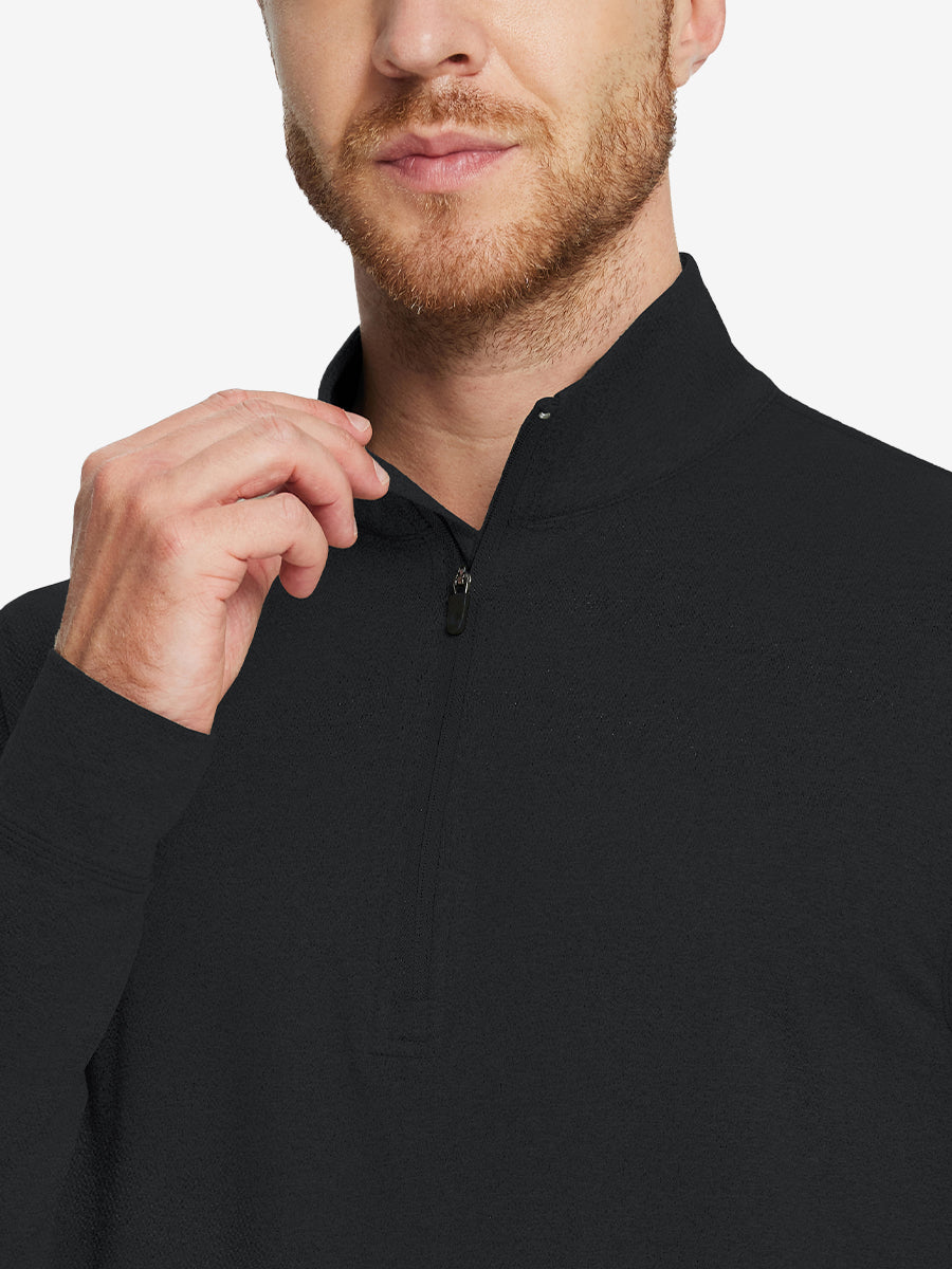 Quarter Zip Melange Pullover