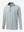 3D front view of the lightweight golf quarter zip pullover in misty grey, clean and athletic design.