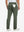 Back view of soft lightweight casual golf pants with 5 pockets, clean fit and structure in olive green.