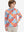 Model front upper body with one hand in pocket, stylish youth full print hoodies pullover in colorful flower.