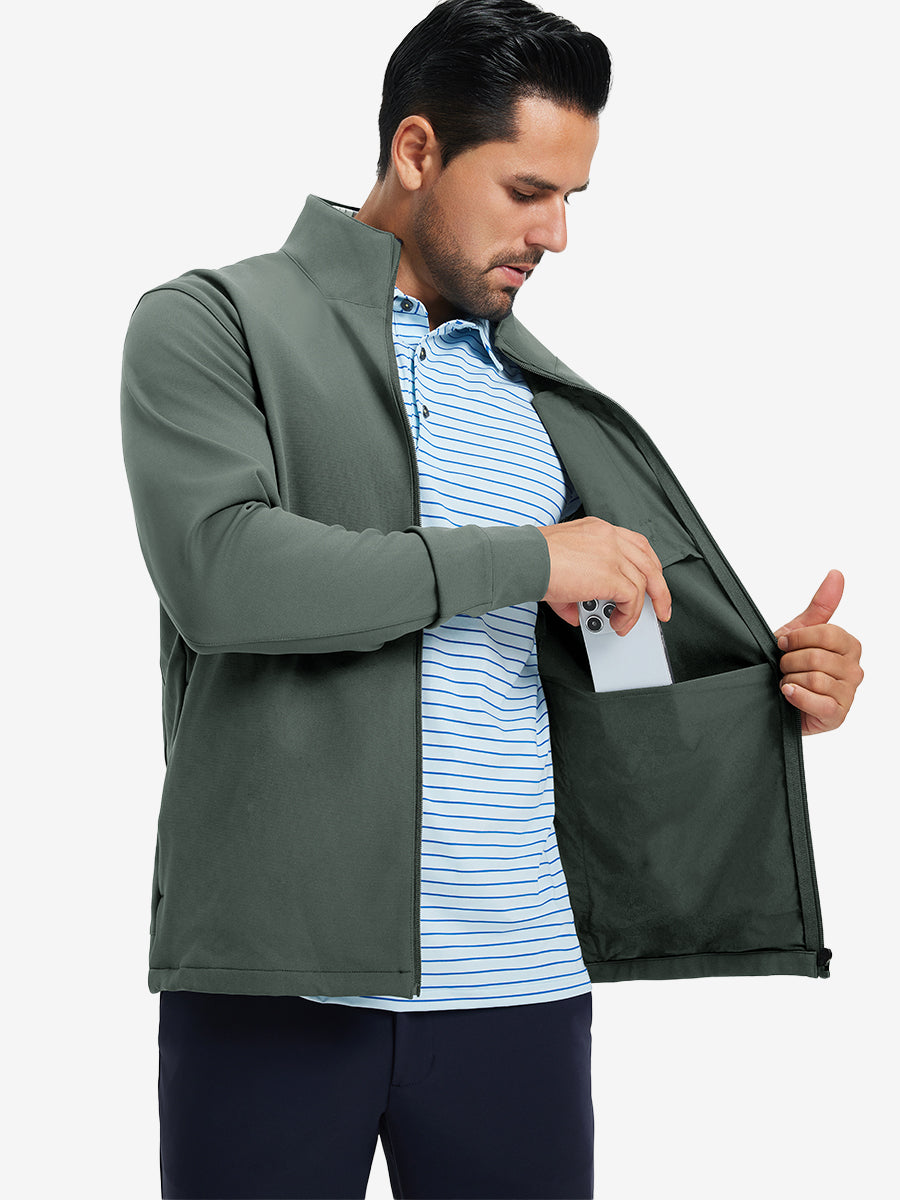 Water-Resistant Zip Up Golf Jacket