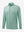 3D front view of the lightweight print long sleeve polo in green plant, modern and athletic design.