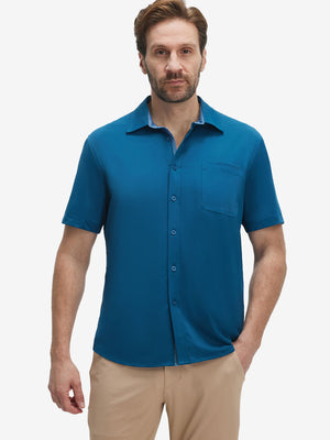 Cool Print Plain Button Up Shirts