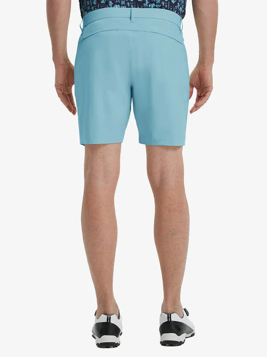 Back view of Player Fit Versatile Solid Shorts 7 Inch, showing tailored fit and clean lines – LIGHT BLUE