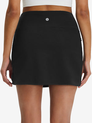 High Waist Built-in Short A-Line Golf Skirt with 5 Pockets