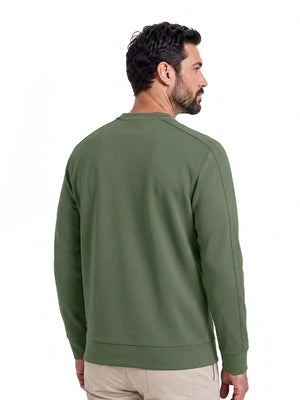 Crewneck Sweatshirt with Zip Pockets