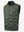 Boys full-zip fleece-lined puffer vest in army green, front 3D view highlighting clean structure and fabric