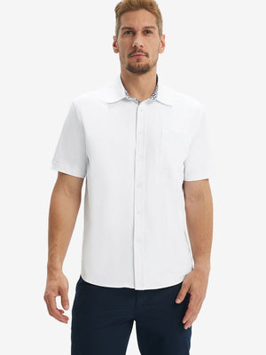 Cool Print Plain Button Up Shirts