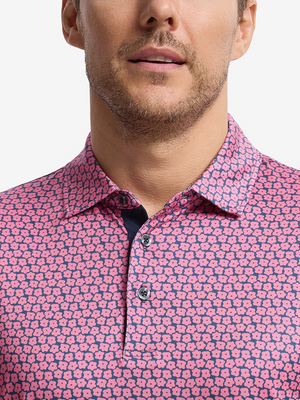 Lightweight Print Long Sleeve Polo