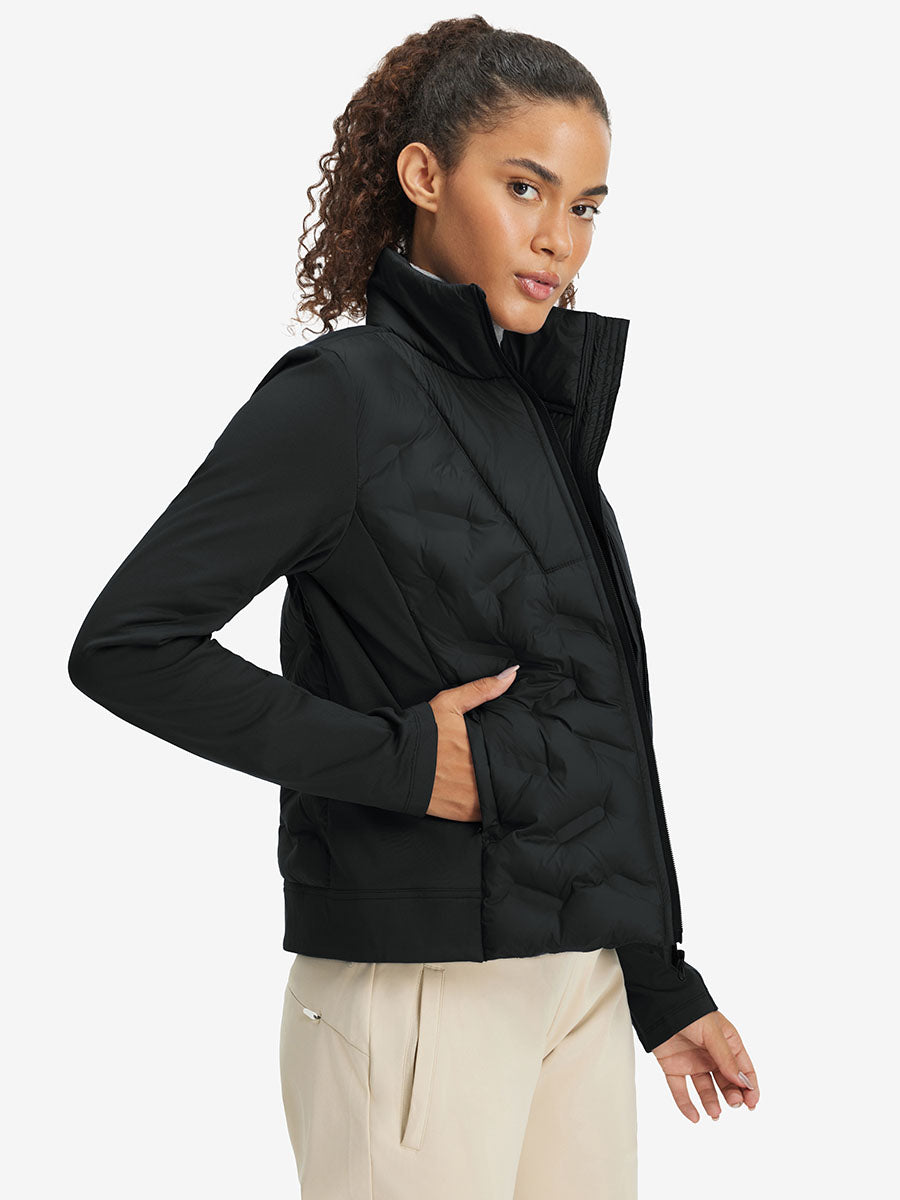 Women's Lightweight Fleece-Lined Puffer Jacket