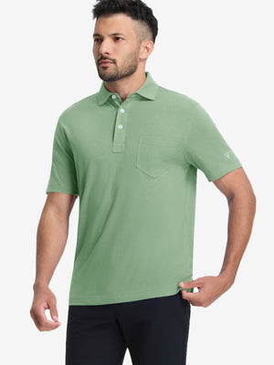 Comfy Cotton Blend Polo Shirts with Pocket