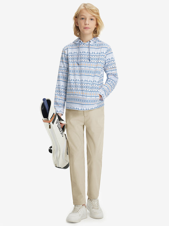 Boys Stretch Fleece Lined Casual Golf Pants
