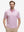 Male model front upper body wearing Performance quick dry print golf polos, sleek white pink floral look