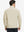 Back view of lightweight casual fleece jacket with 5 pockets, model in light khaki, relaxed fit