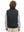 Back view of boys full-zip fleece-lined puffer vest showing smooth fleece texture in black
