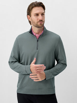 Herringbone Jacquard 1/4 Zip Pullover