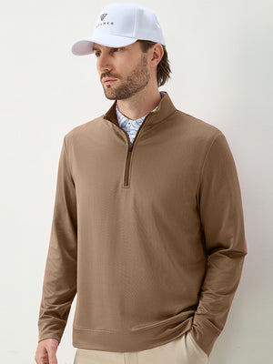 Herringbone Jacquard 1/4 Zip Pullover