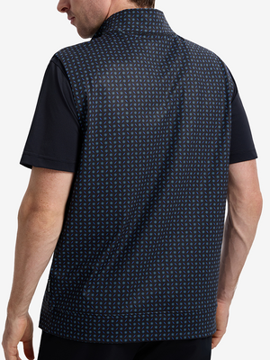Full Print Quarter Zip Sleeveless Vest Pullover