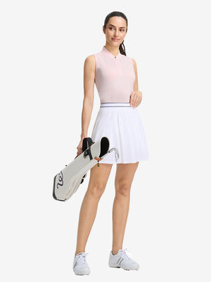 Women‘s Q-Zip Pin Striped Golf Shirts