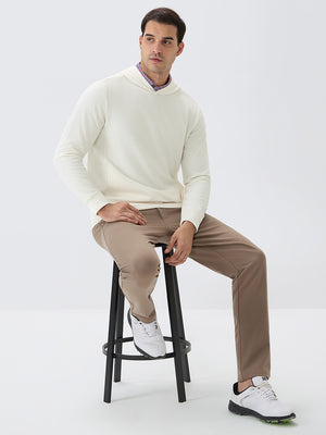Texture Pullover Hoodie with Pockets