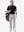 Front full body shot of model exercising in navy  ultra-comfort slim fit roma knit polo shirts