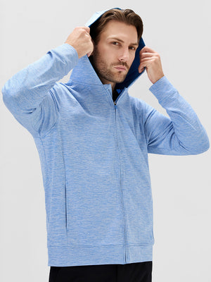 Texture Fleece Lined Golf Hooded Jacket
