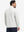 Ultra-Soft Brushed Fleece Lining Quarter Zip Sweatshirt in cream, back upper body view